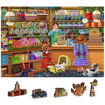 

Wooden city Dřevěné puzzle Sladké dobrodružství 2v1, 200 dílků eko