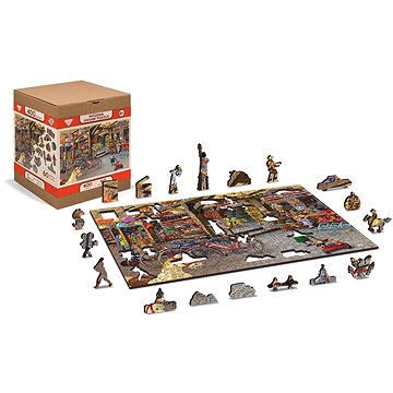 

Wooden city Dřevěné puzzle V hračkářství 2v1, 400 dílků eko
