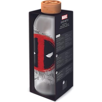 Skleněná láhev 1030 ml, Deadpool - Láhev na pití pro děti