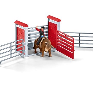 

Schleich Kovboj na býku v ohradě 41419