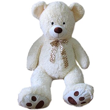 Medvěd sedící bílý - 105 cm s nohama - Plyšák