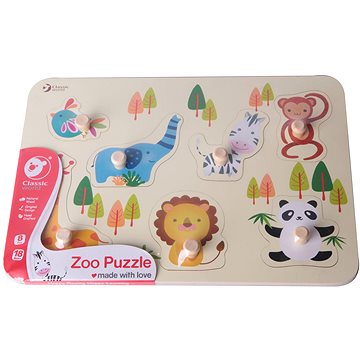 

Teddies Puzzle deskové obrysové zoo