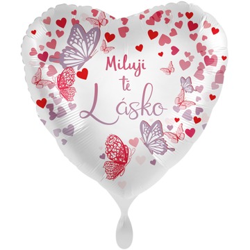 

Balón foliový - miluji tě lásko! - srdce - 43cm