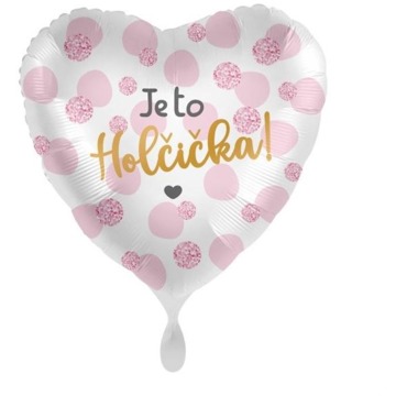 

Balón foliový - je to holčička - srdce - 43cm