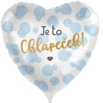

Balón foliový - je to chlapeček - srdce - 43cm