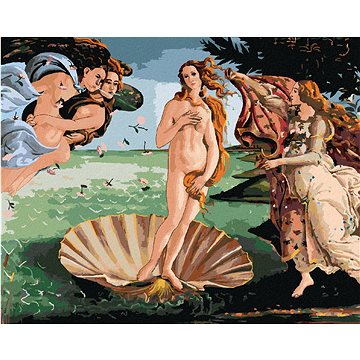 Malování podle čísel - Zrozeni Venuše (S. Botticelli), 40x50 cm, bez rámu a bez vypnutí plátna - Malování podle čísel