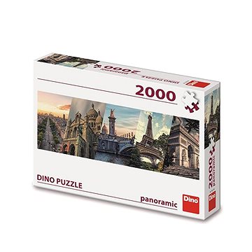 Paříž koláž 2000 panoramic puzzle - Puzzle