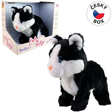 

Kočka Micka na baterie, reaguje na zvuk, 26 cm