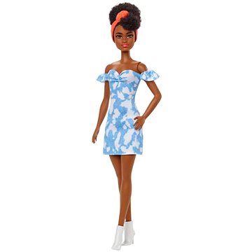 Barbie Modelka - Džínové Šaty - Panenka