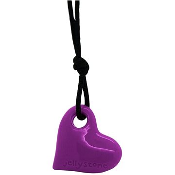 

Jellystone Designs Uklidňující přívěsek Srdíčko - hroznově fialový