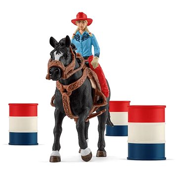 

Schleich Kovbojčin zábavný závod kolem barelu 42576