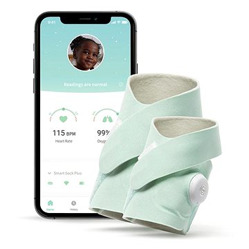 

Owlet Smart Sock Plus - Chytrá ponožka 0-5 let (Světle zelená)