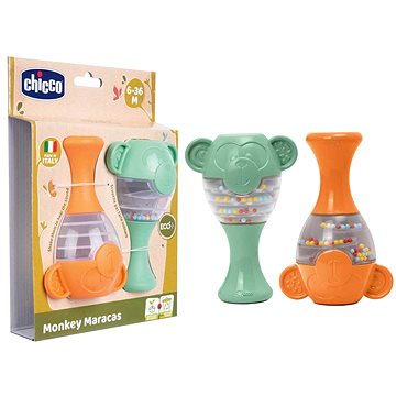 

CHICCO Chrastítko Maracas Opice Eco+ 6 m+