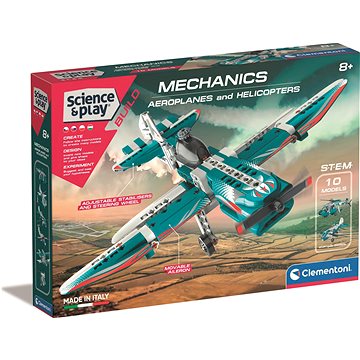 

CLEMENTONI Science&Play Mechanická laboratoř Letadla a vrtulníky 10v1