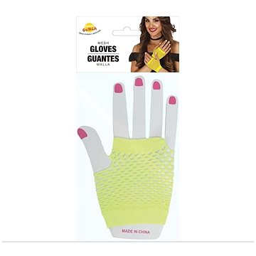 

GUIRCA Retro síťované rukavice neonově žluté