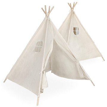

KIK KX5187 Dětský stan Tipi Wigwam 135 cm šedý