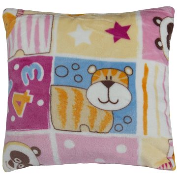

Bellatex Mazlík - dětský motiv - 38 × 38cm - růžový patchwork