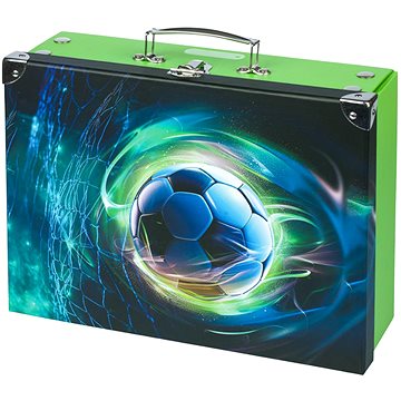 BAAGL Skládací školní kufřík Fotbal Míč s kováním