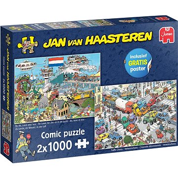 

JUMBO Puzzle JvH Dopravní chaos a Letadlem i lodí 2×1000 dílků