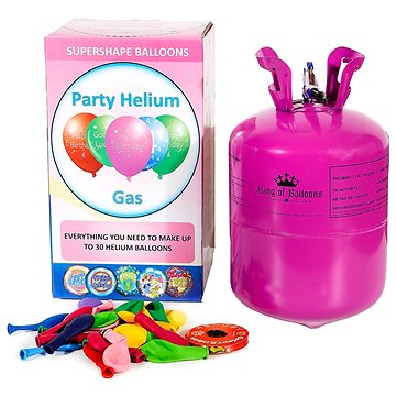 Heliový set + 30 balónků a mašle - Herní set