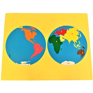 Puzzle - mapa světa - bez rámečku - Puzzle