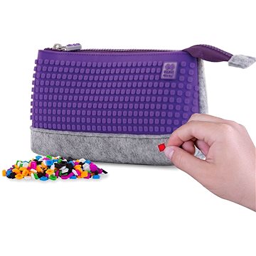 

Pixie Crew velké pouzdro šedá/fialová