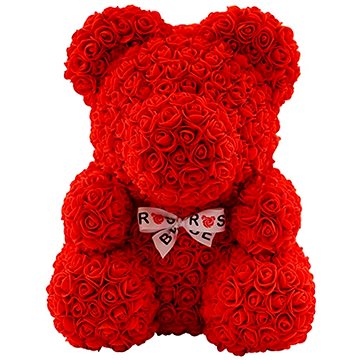 Rose Bear Červený medvídek z růží 38 cm - Medvídek z růží