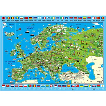 

Schmidt Puzzle Ilustrovaná mapa Evropy 500 dílků