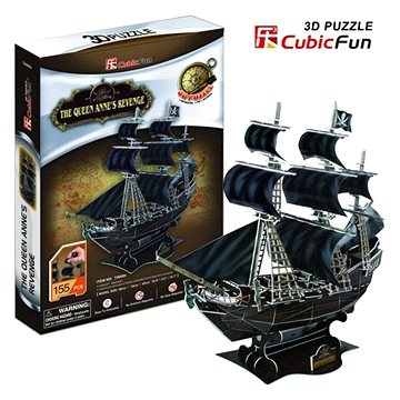 

Cubicfun 3D puzzle Pirátská loď Queen Anne´s Revenge 155 dílků