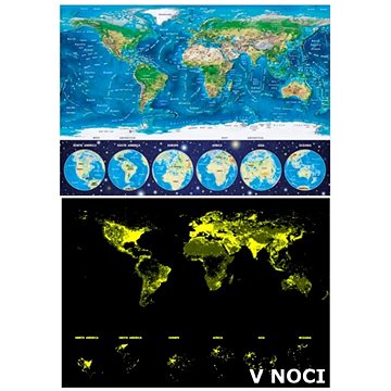 

Educa Svítící puzzle Mapa světa 1000 dílků