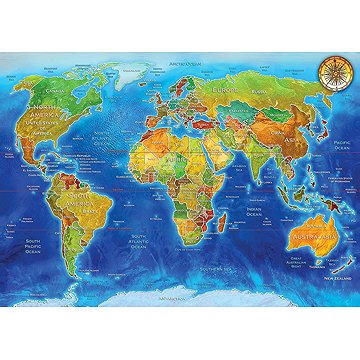 

Art Puzzle Politická mapa světa 2000 dílků