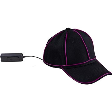 

Funny Fashion Čepice kšiltovka LED svítící fialová