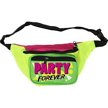 

GUIRCA Retro ledvinka barevná neon, 80. léta - disco, 35 × 12 cm