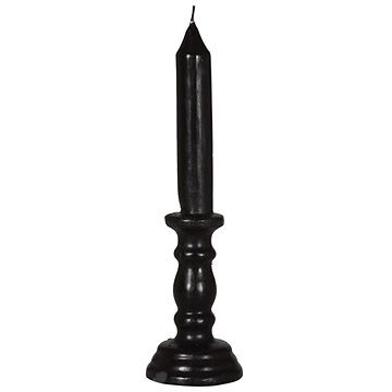 

Guirca Černá svíčka s voskovým svícnem 27 cm