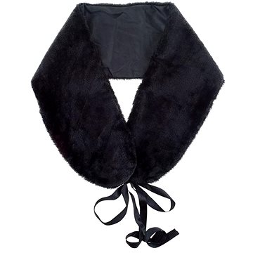 Funny Fashion Černý kožešinový límec