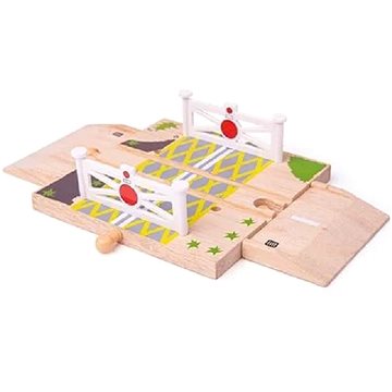 

Bigjigs Rail dřevěný železniční přejezd s brankami
