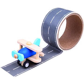 

Bigjigs Toys Lepící páska runway s letadlem