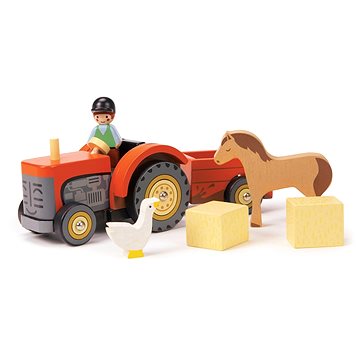 

Tender Leaf Dřevěný traktor s koníkem Farmyard Tractor