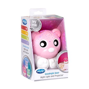 

Playgro - Usínací lampička medvídek s projektorem - růžovo-bílý