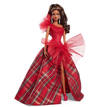 

Barbie Sběratelská vánoční panenka, hnědé vlasy 2024 HRM63
