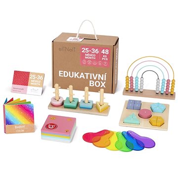 

EliNeli Sada naučných hraček pro děti od 2 let (25-36 měsíců), edukativní box