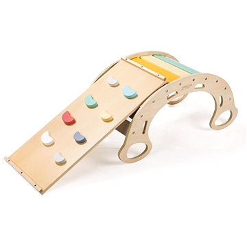 

eliNeli Dřevěná montessori houpačka 5v1 s prknem 2v1 - set fresh