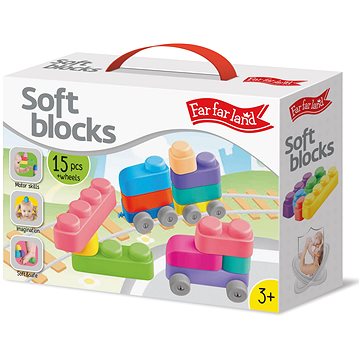 

Far far land Soft Blocks Plus Wheels 15 pcs + 12 wheels