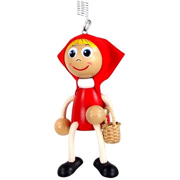 

KROKIDO Červená Karkulka - ručně malovaná dřevěná figurka na pružině
