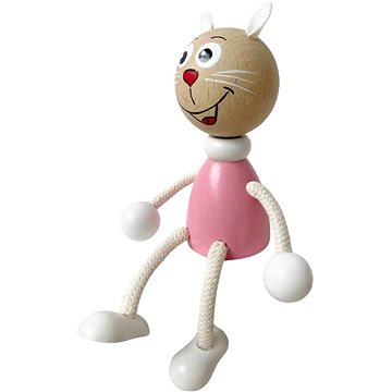 

Krokido Růžové koťátko - dřevěná ručně malovaná figurka
