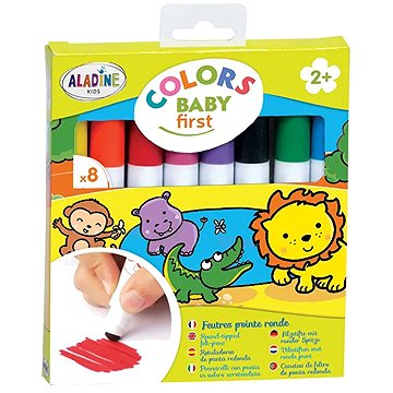 ALADINE Dětské fixy s kulatým hrotem 8 ks