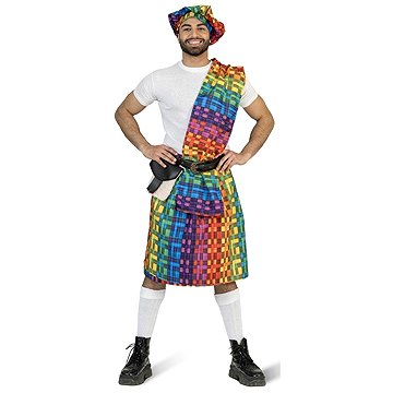 

Funny Fashion Pánský kostým Skot barevný kilt