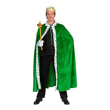 

Funny Fashion Karnevalový kostým Král plášť zelený