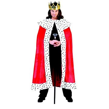 Funny Fashion Karnevalový kostým Král plášť červený