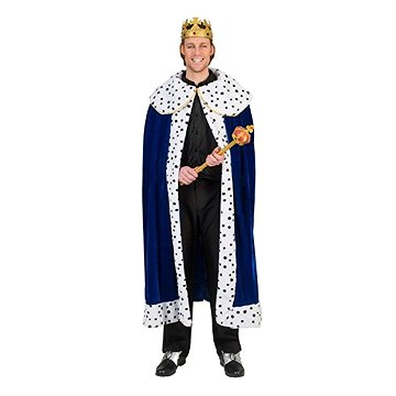 

Funny Fashion Karnevalový kostým Král plášť modrý